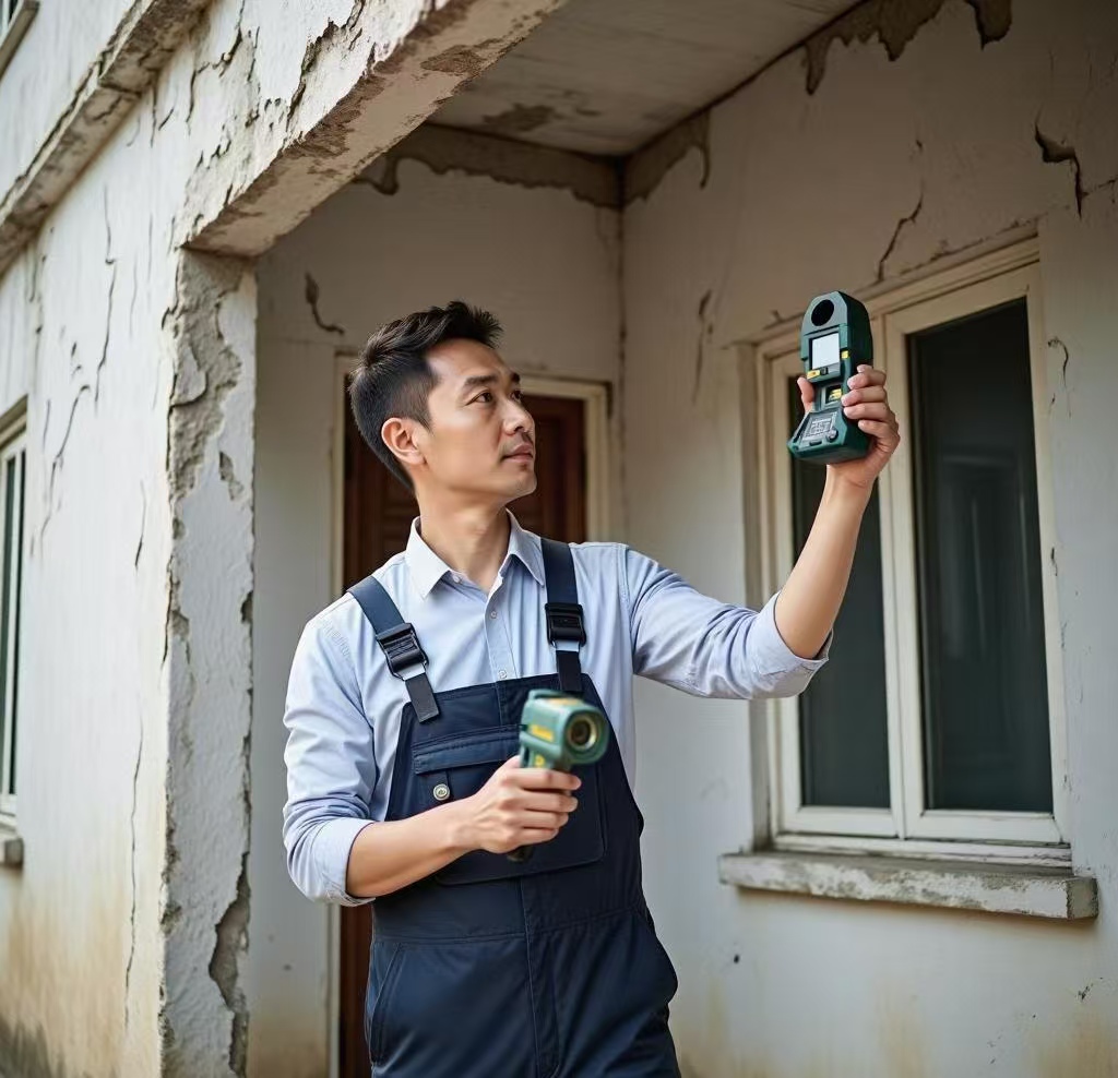 自建房检测鉴定现场